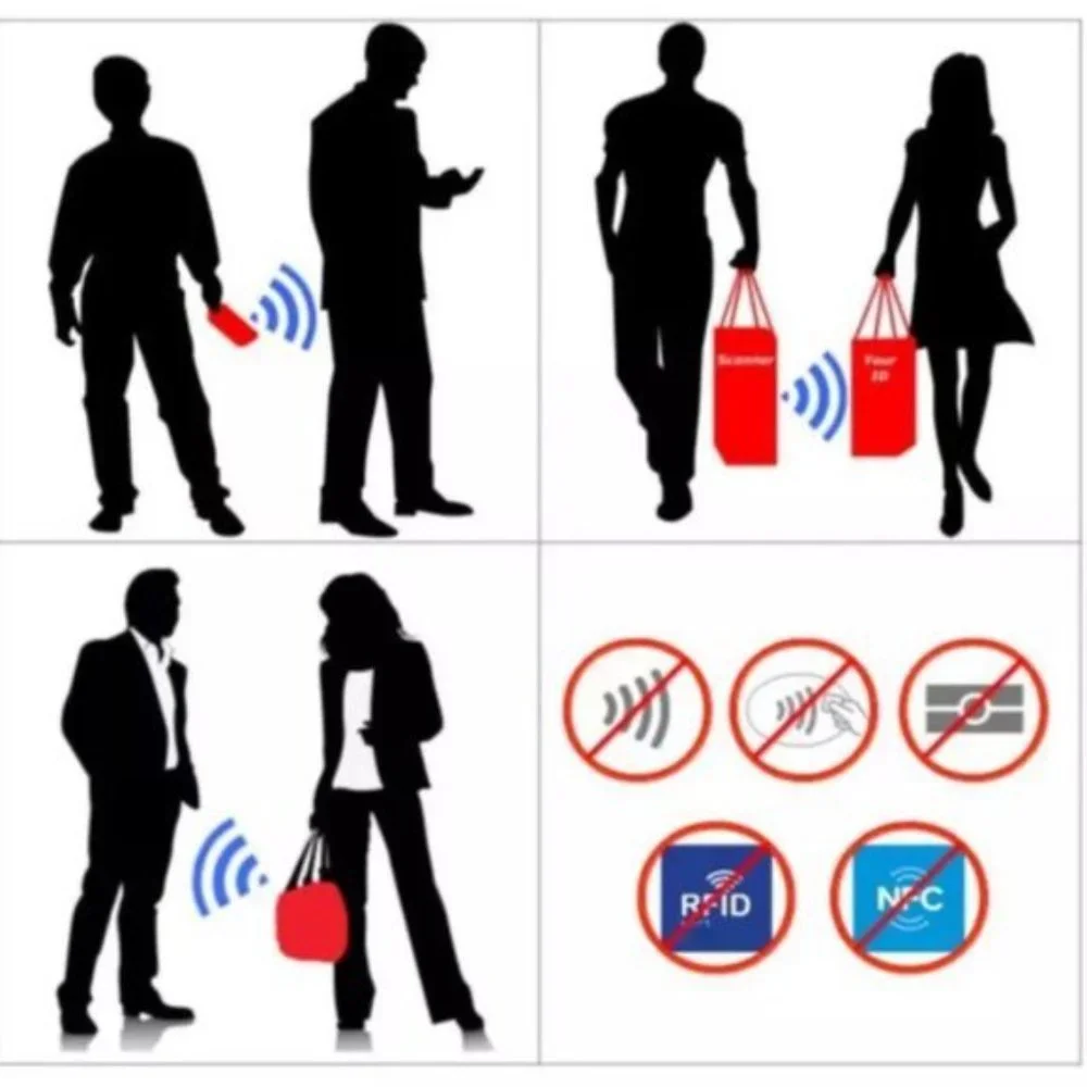 NEW 3-PACK ANTI-RFID THEFT SECURE HARD WALLET LOT